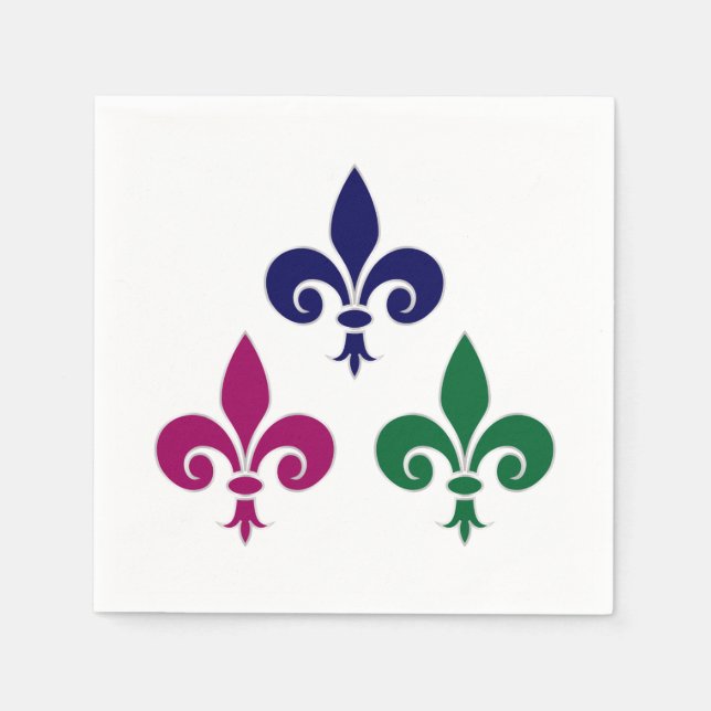 Fleur-de-lis symbols napkin (Front)