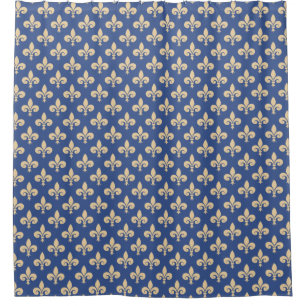 Fleur-de-lis symbols shower curtain