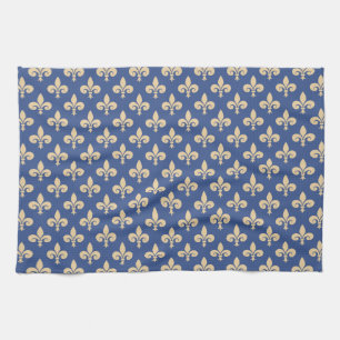 Fleur-de-lis symbols tea towel