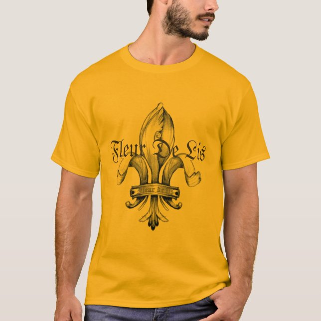 Fleur De Lis Tattoo T-shirt -  Customised (Front)