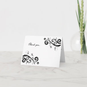 fleur de lis thank you card