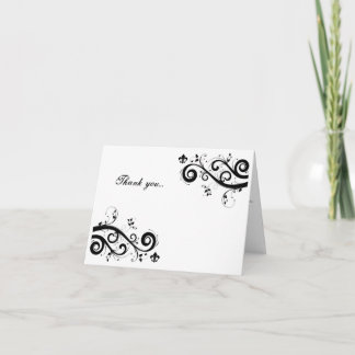 fleur de lis thank you card