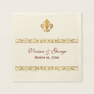 Fleur-de-lis Themed Design Napkin