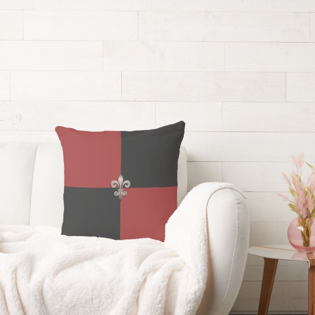 Fleur De Lis Throw Pillow (Couch)