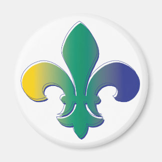 Fleur De Lis tri coloured Magnet