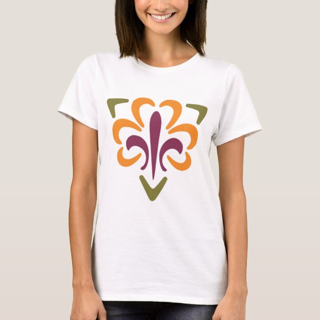 Fleur De Lis & Triangle #1 T-Shirt (Front)