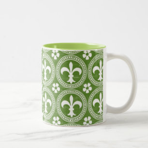 Fleur De Lis Two-Tone Coffee Mug