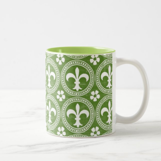 Fleur De Lis Two-Tone Coffee Mug (Right)