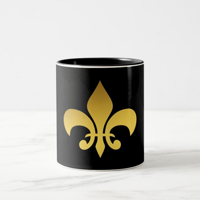 Fleur de lis Two-Tone coffee mug (Center)