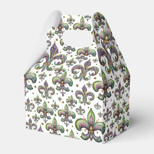 Fleur de Lis Watercolor Mardi Gras Vibes Favour Box