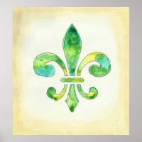 Fleur De Lis Watercolor