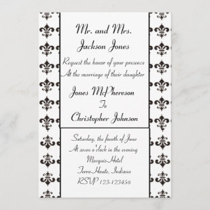 Fleur De Lis Wedding Invitation
