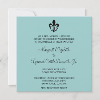 Fleur de lis Wedding Invitation