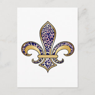 Fleur de Lis with pattern - 04 Postcard