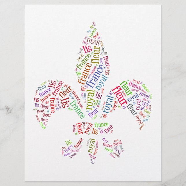 Fleur de Lis words symbol Flyer (Front)