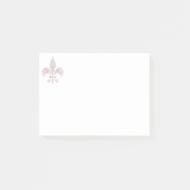 Fleur de Lis words symbol Post-it Notes (Front)