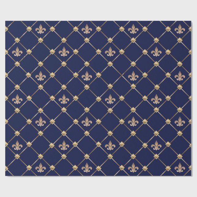 Fleur de Lis Wrapping Paper (Flat)