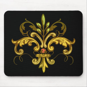 Fleur de lis Xmas Mouse Mat