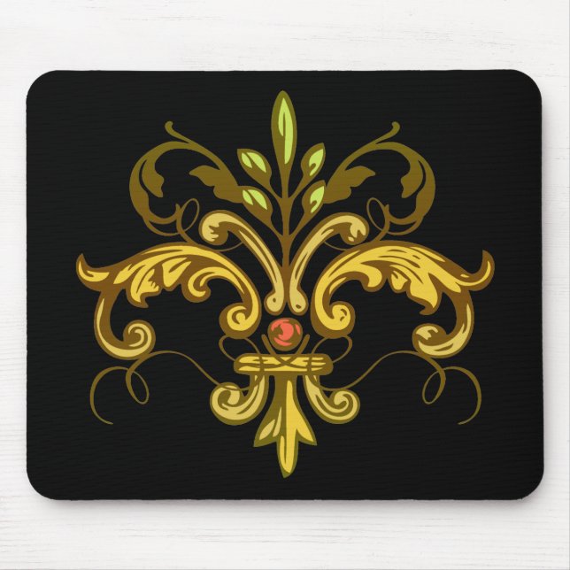 Fleur de lis Xmas Mouse Mat (Front)