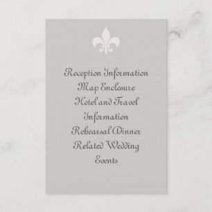 Fleur de Lise Enclosure Card in Smokey Greys