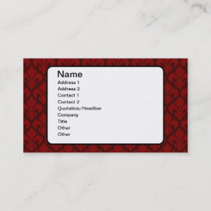 Fleur-de-Lys Deep Red Business Card