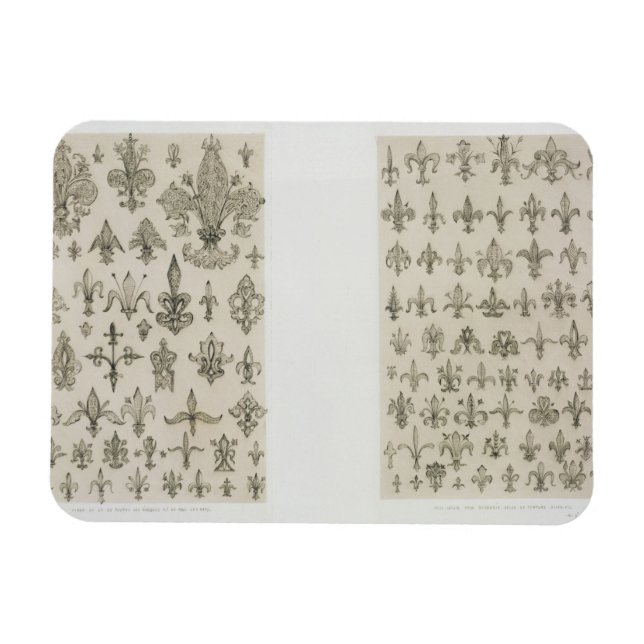 Fleur de Lys designs from every age and from all a Magnet (Horizontal)