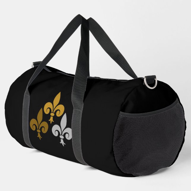 Fleur de Lys Large Duffle Bag (Right Corner)