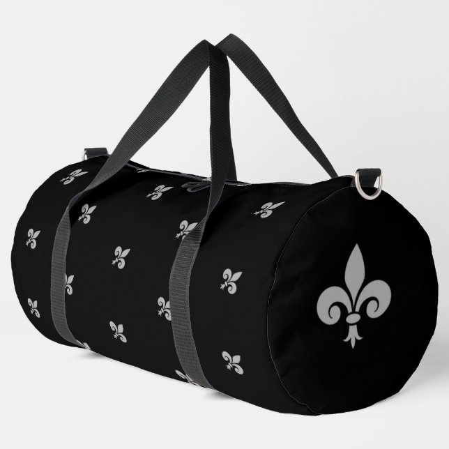 Fleur de Lys Large Duffle Bag (Left Corner)