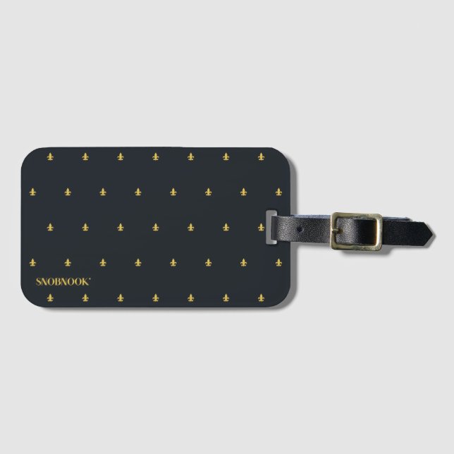 Fleur-de-Lys Luggage Tag (Front Horizontal)