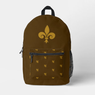 Fleur de Lys Printed Backpack