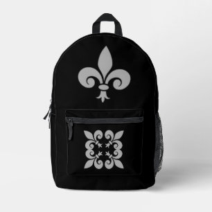 Fleur de Lys Printed Backpack