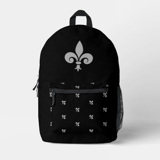 Fleur de Lys  Printed Backpack (Front)