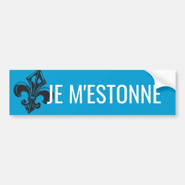 Fleur de lys Quebec I marvel -YOUR TEXT Bumper Sticker (Front)