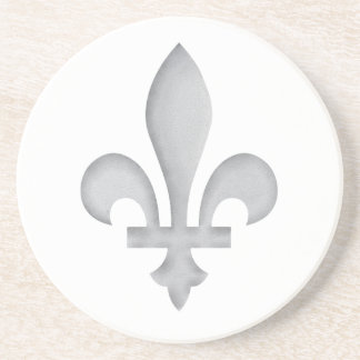 Fleur-de-lys Romantic Floral Motif Drinks Coaster