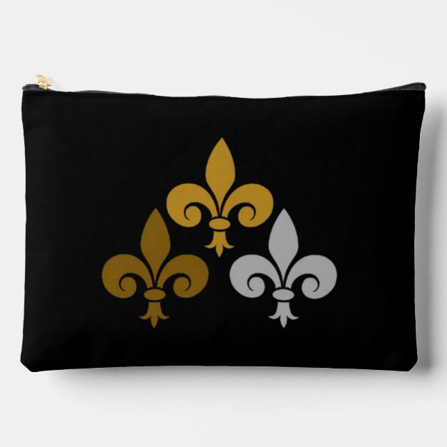 Fleur de Lys Small Accessory Pouch (Front)