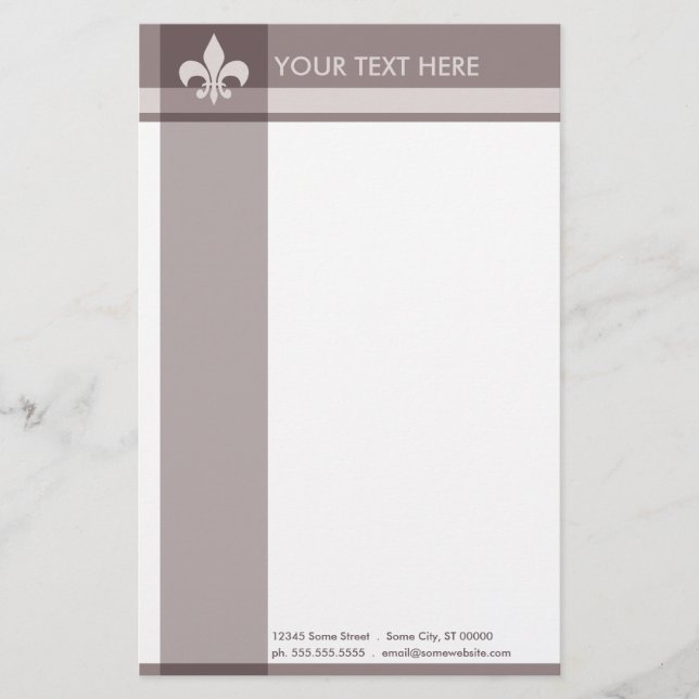 fleur de lys stationery (Front)