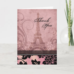 Fleur de Paris Eiffel Tower pink Thank You