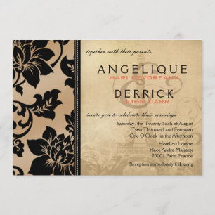 Fleur de Paris Eiffel Tower sand Invitation