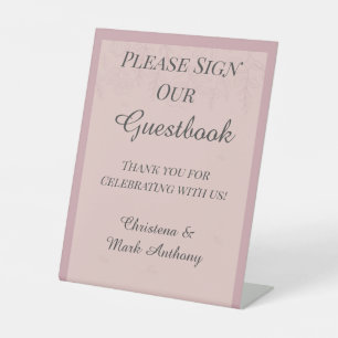 Fleur de Satin Please Sign Our Guestbook Sign