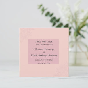 Fleur de Satin Wedding Anniversary Save The Date Invitation