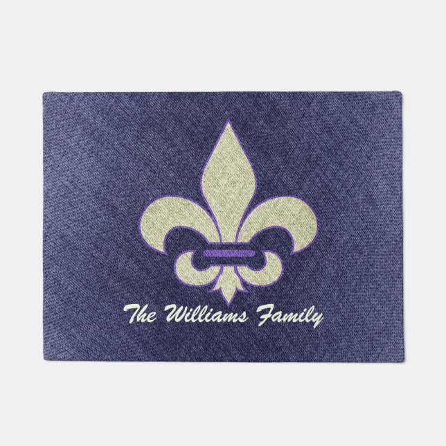 Fleur Di Lys Custom Door Mat (Front)