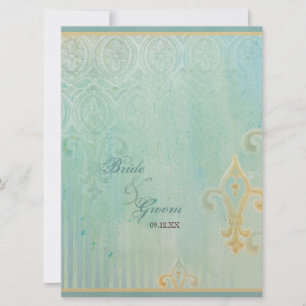 Fleur di Lys Damask 2 - Wedding Invitation