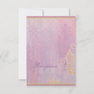 Fleur di Lys Damask 2 - Wedding RSVP Response Card