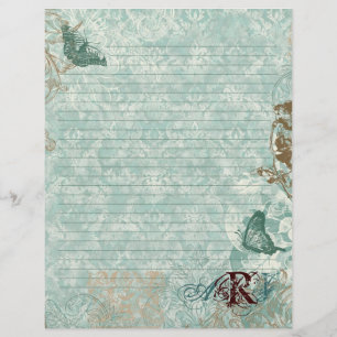 Fleur di Lys Damask - Monogrammed Stationery