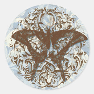 Fleur di Lys Damask vs2 - Wedding Sticker Seal