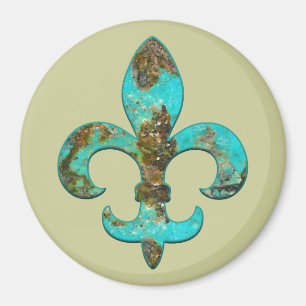 Fleur Faux Stone 1 Magnet