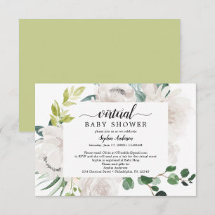 Fleur Jolie Floral Virtual Baby Shower Invitation