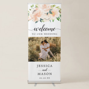 Fleur Jolie Floral Wedding Welcome Banner Stand