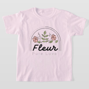 Fleur – Pure Love Floral Logo T-Shirt