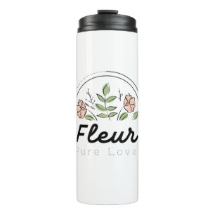 Fleur – Pure Love Floral Logo Thermal Tumbler